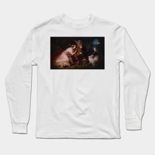 Titania and Bottom, A Scene from a Midsummer Nights Dream by Edwin Landseer Long Sleeve T-Shirt